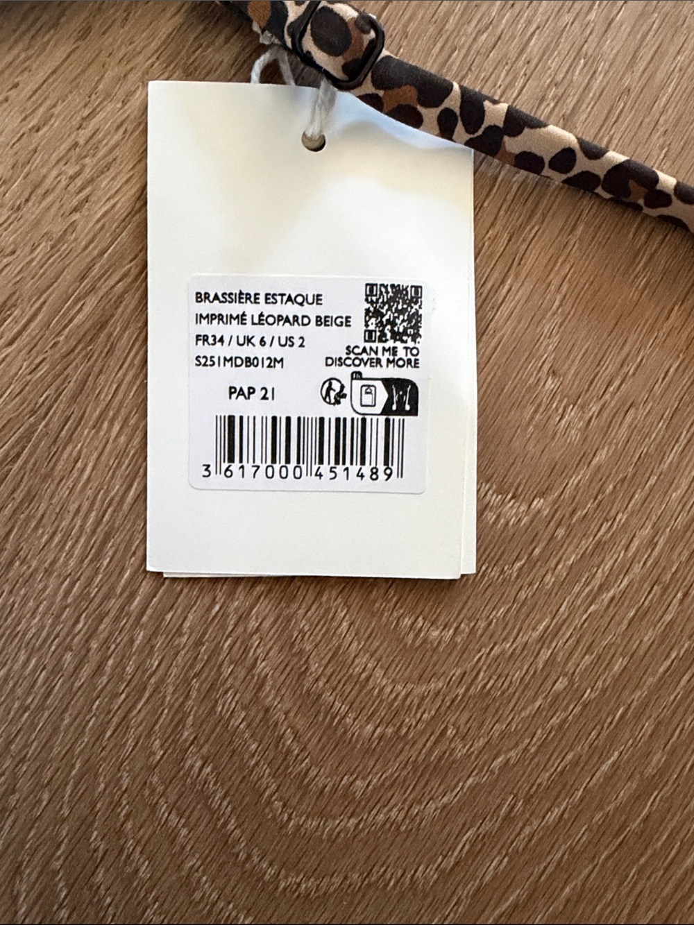Sezane Estaque Bikini Top - Sezane x Yse - Leopard Print in Tan and Brown - Picture 5 of 6